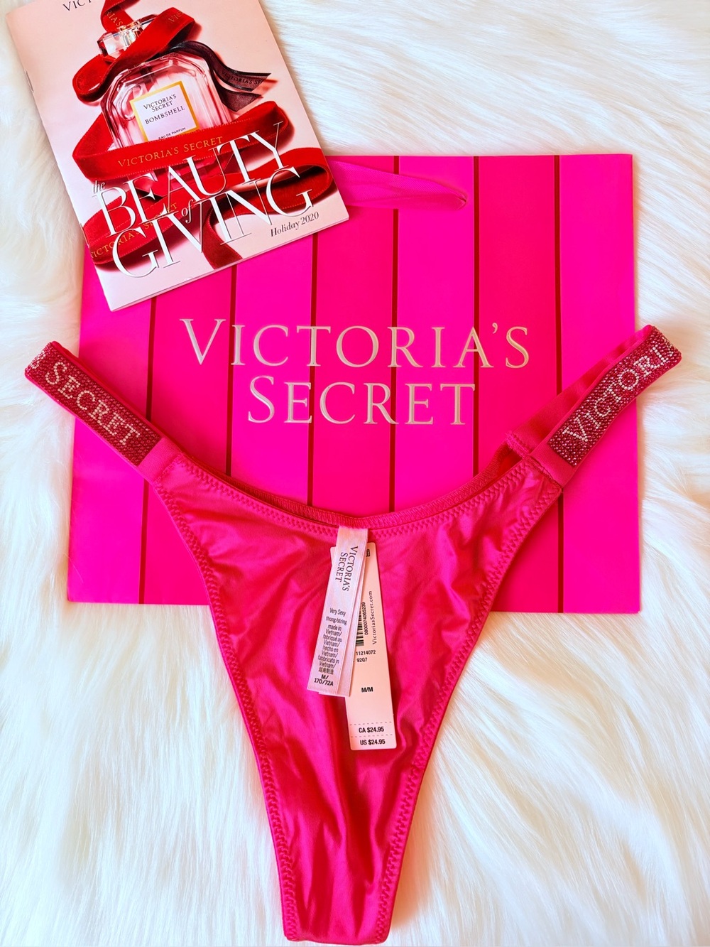 🩷🩷Victoria’s Secret logo shine strap panty (M)🩷🩷
